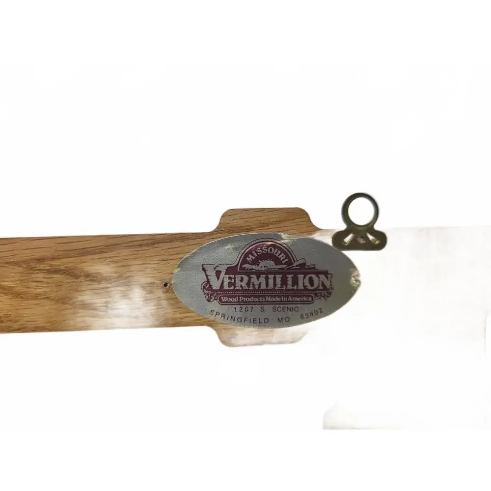 Vintage Wooden Skeleton Key Wall Rack 6 Hooks Vermillion Wood Products